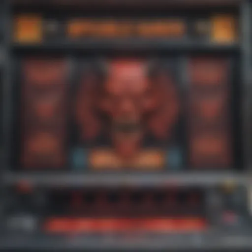 Visual representation of the Double Devil slot machine interface