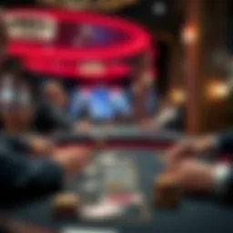 A strategic game of blackjack in action