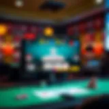 A vibrant interface of a popular Chinese poker app showcasing its unique features