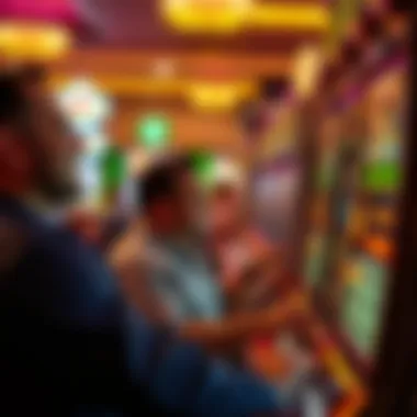 Depiction of players engaging with the Money Machine slot.