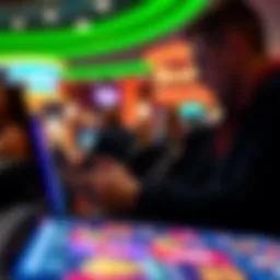 User engaging with an online casino app interface
