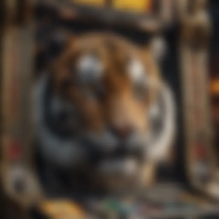 Exciting gameplay on a tiger-themed slot machine