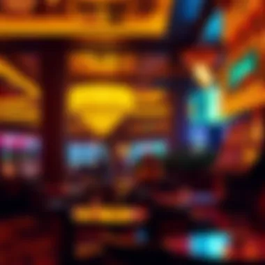 Atmospheric lighting creating a vibrant ambiance in the Golden Nugget Room