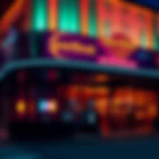 Exterior view of Hard Rock Tampa Sportsbook showcasing its vibrant atmosphere