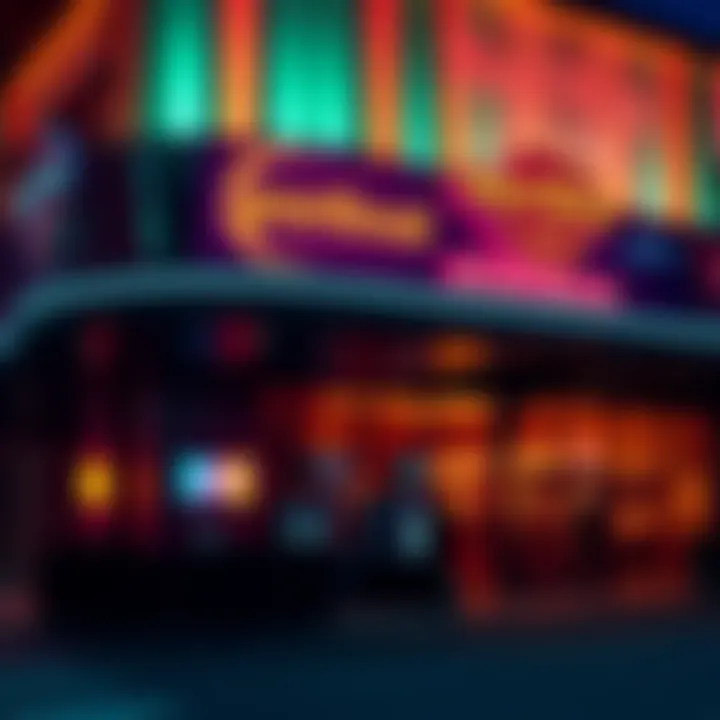 Exterior view of Hard Rock Tampa Sportsbook showcasing its vibrant atmosphere