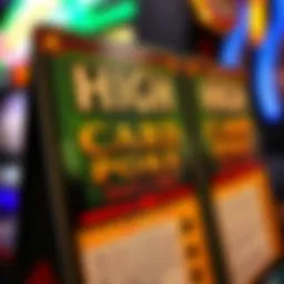 A close-up of High Card Poker scratch-off ticket showcasing its design and rules