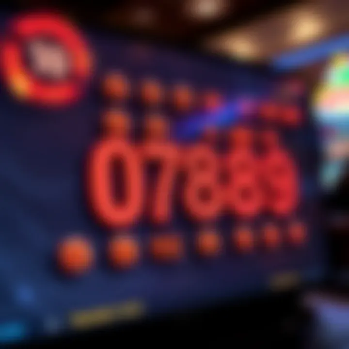 A visual representation of a variety of lottery numbers arranged creatively on a digital screen