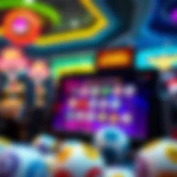 An engaging online lottery platform interface showcasing vibrant graphics and user-friendly navigation