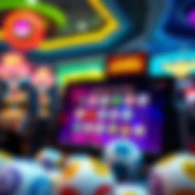 An engaging online lottery platform interface showcasing vibrant graphics and user-friendly navigation