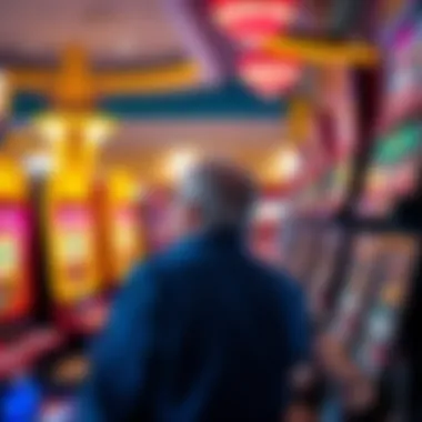Gamblers enjoying their time at slot machines