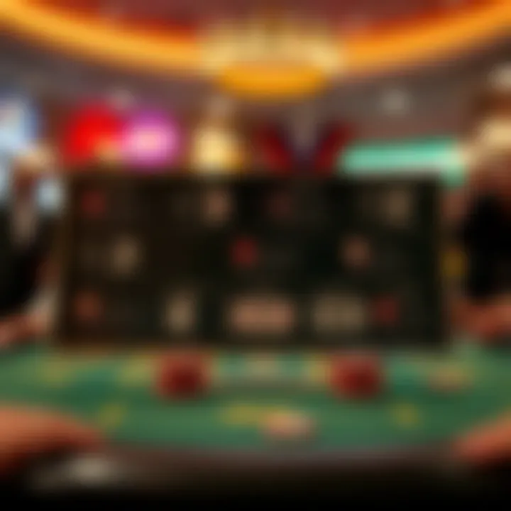 A strategy board illustrating various gambling techniques