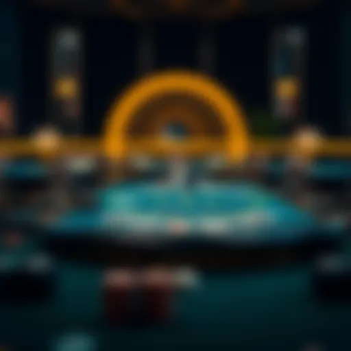 An elegant blackjack table set up for gameplay