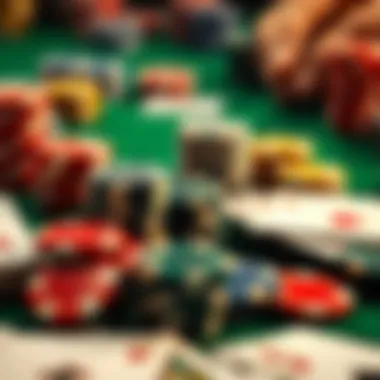 Essentials of Poker: Chips and Cards A variety of poker chips and cards laid out for a game