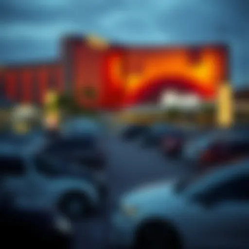 MGM Casino parking lot overview