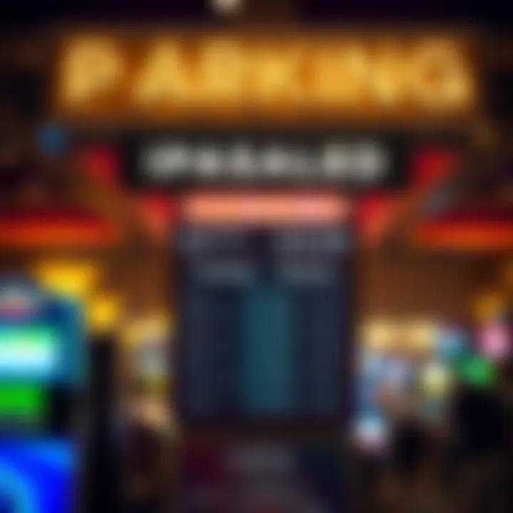 MGM Casino parking pricing display