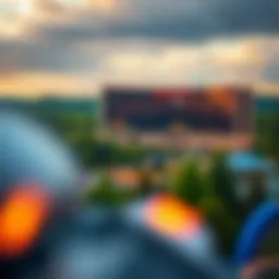 Lush landscapes surrounding Mohegan Sun