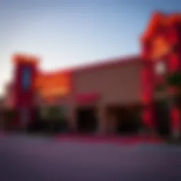 Exterior view of Naskila Gaming venue showcasing its vibrant architecture