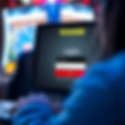 Bovada login interface on a digital device