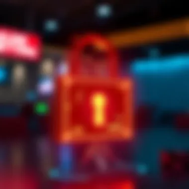 A secure digital padlock symbolizing online betting security