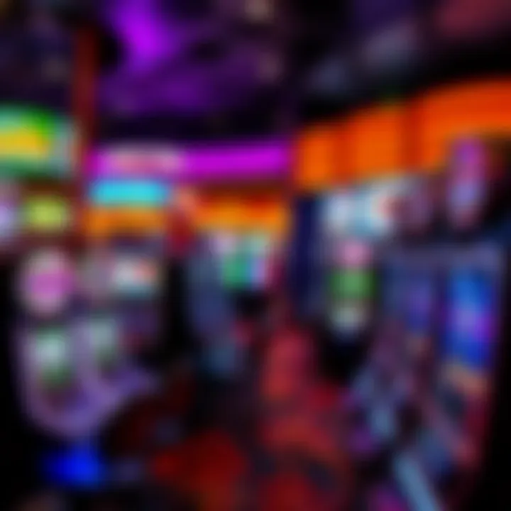 Interior of a modern Ohio casino featuring various types of slot machines in a vibrant setting.