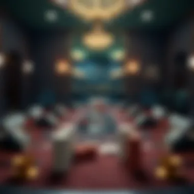 A beautifully set table for a game of Blackjack