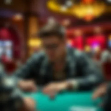 A player deep in thought during a strategic moment in a game