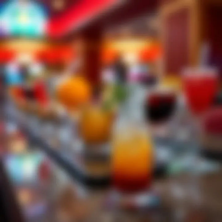 A refreshing assortment of beverages to complement the meal