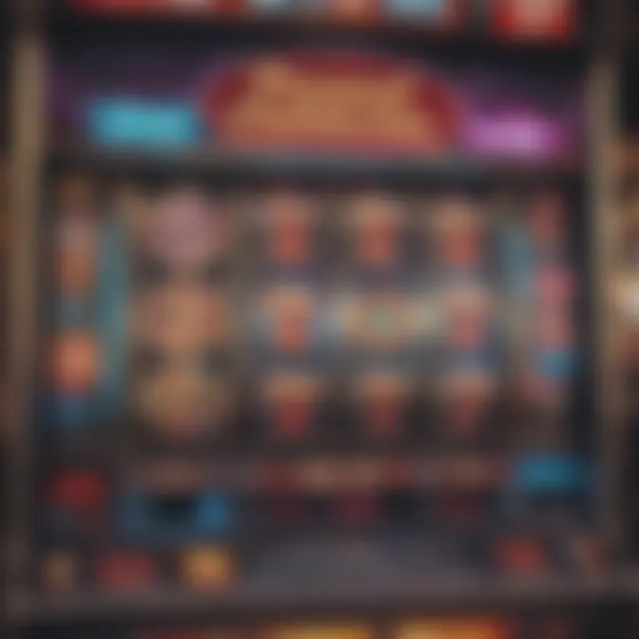 A vibrant slot machine displaying multiple free spin icons