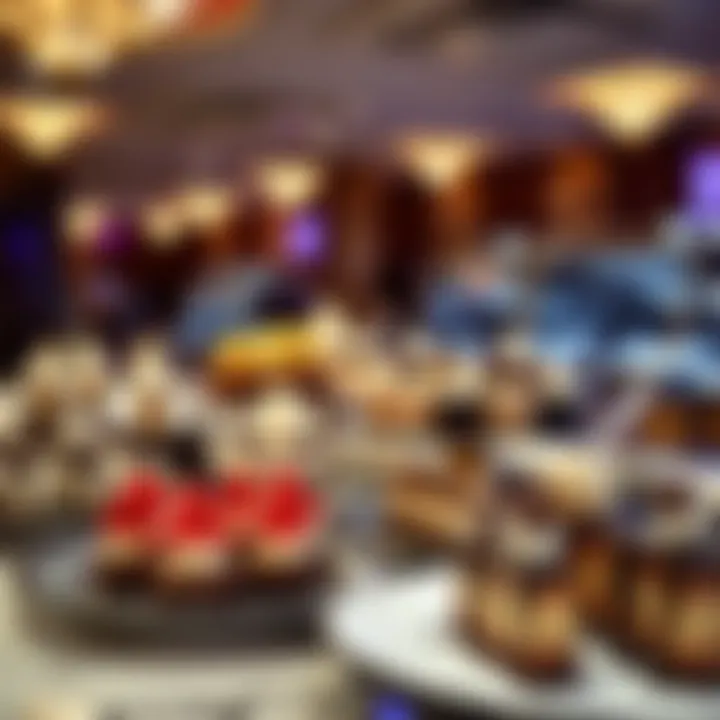 A table filled with desserts and sweet treats available at South Point Buffet.
