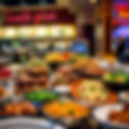 A vibrant spread of various dishes at South Point Buffet.