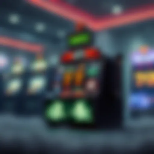 A ghostly slot machine with eerie graphics