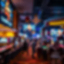 A vibrant casino floor showcasing diverse gaming tables and cultures