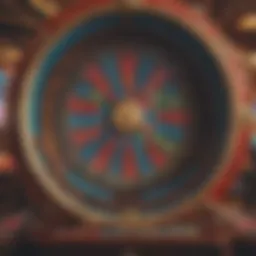 An ornate gamble wheel showcasing vibrant colors and intricate designs.