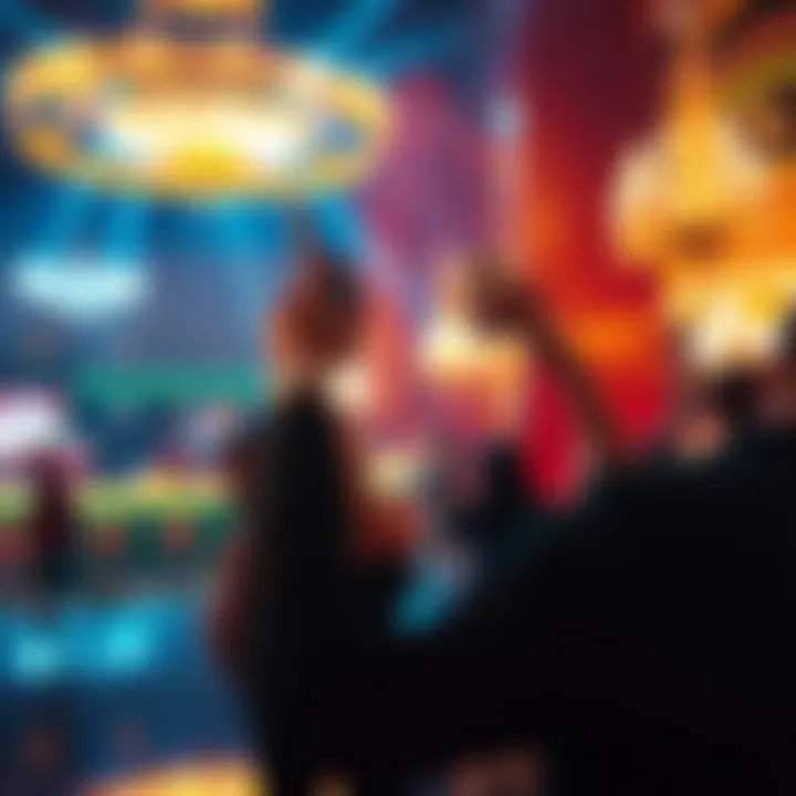 Artistic representation of the nightlife experience at Tryst Wynn