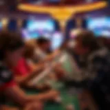Bingo players concentrated on their cards