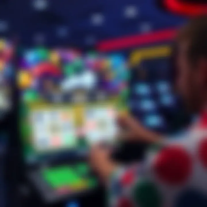 A lively online bingo gaming interface with interactive elements