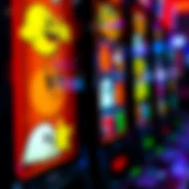 Close-up view of the unique symbols and features in gameplay