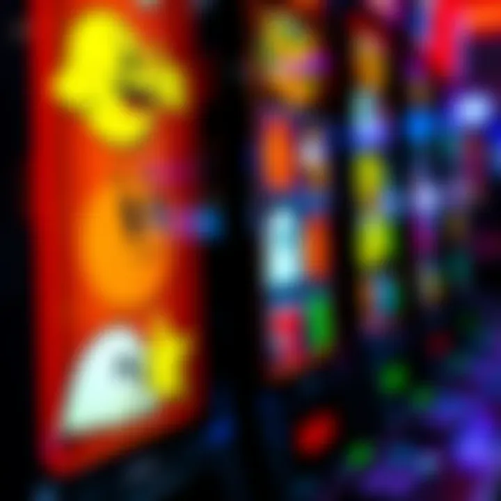 Close-up view of the unique symbols and features in gameplay