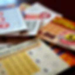 A close-up of Virginia Lottery tickets showcasing various game types
